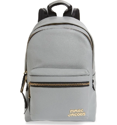 Shop Marc Jacobs Medium Trek Leather Backpack - Grey In Griffin