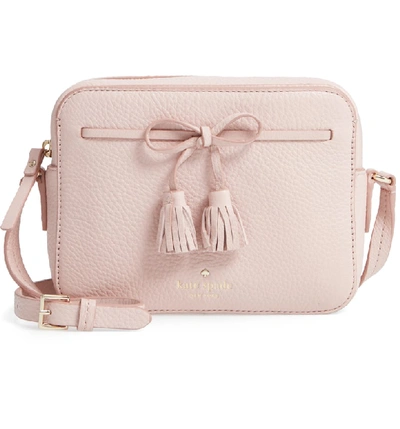 Shop Kate Spade Hayes Street - Arla Leather Crossbody Bag - Pink In Warm Vellum