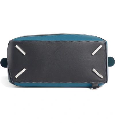 Shop Loewe Medium Puzzle Calfskin Leather Shoulder Bag - Blue In Petroleum Blue/ Cypress