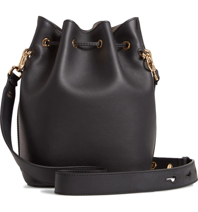 Shop Fendi Mon Tresor Logo Bucket Bag - Black In Nero/ Oro Soft