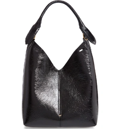 Shop Anya Hindmarch Build A Bag Small Patent Leather Base Bag - Black
