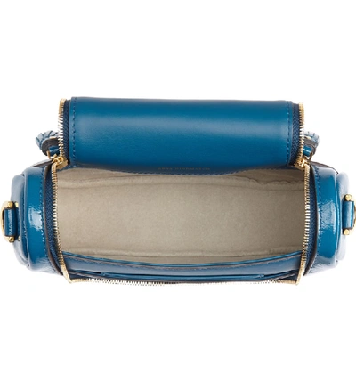 Shop Anya Hindmarch Small Vere Lambskin Leather Crossbody Satchel - Blue In Light Petrol