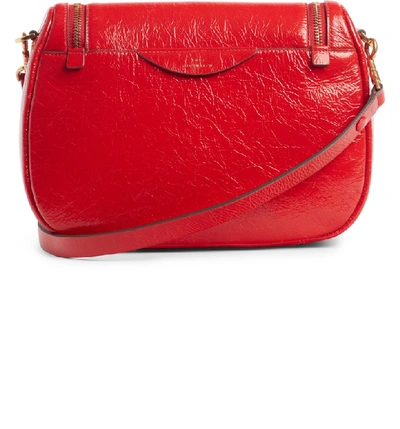 Shop Anya Hindmarch Small Vere Lambskin Leather Crossbody Satchel - Red