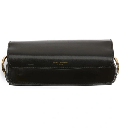 Shop Saint Laurent Small Kate Chain Leather Shoulder Bag - Black In Noir/ Noir
