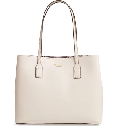 Shop Kate Spade Hadley Road Dina Leather Bag - Beige In Tusk Multi