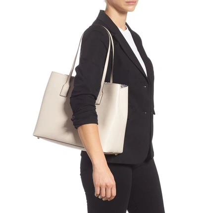 Shop Kate Spade Hadley Road Dina Leather Bag - Beige In Tusk Multi