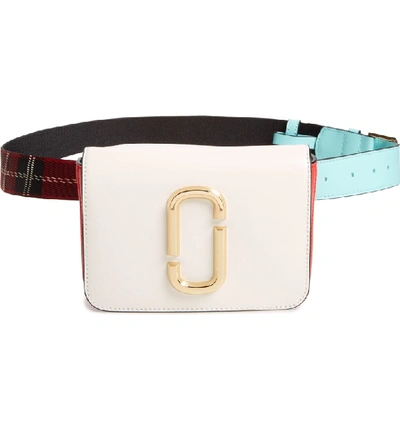 Shop Marc Jacobs Hip Shot Convertible Crossbody Bag - White In Porcelain Multi