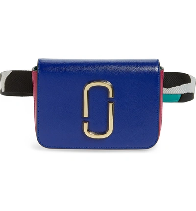 Shop Marc Jacobs Hip Shot Convertible Crossbody Bag - Blue In Academy Blue Multi