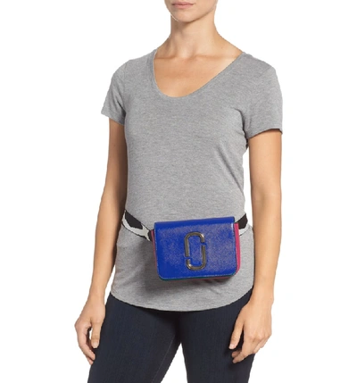Shop Marc Jacobs Hip Shot Convertible Crossbody Bag - Blue In Academy Blue Multi