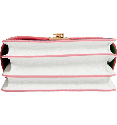 Shop The Volon Data Alice Leather Top Handle Bag - Red In Red/ White