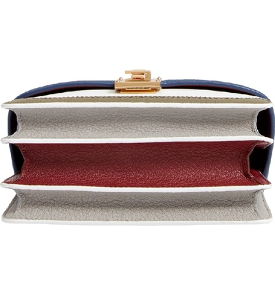 Shop The Volon Data Alice Leather Top Handle Bag In Navy/ Ivory