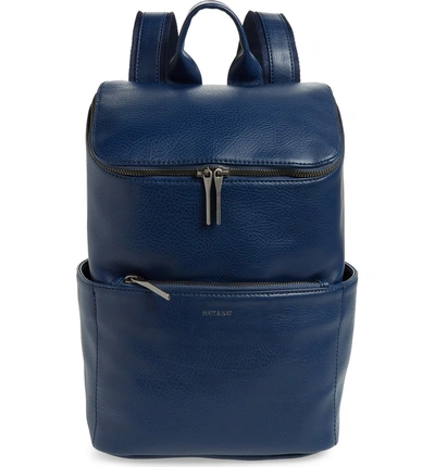 Shop Matt & Nat 'brave' Faux Leather Backpack - Blue In Allure