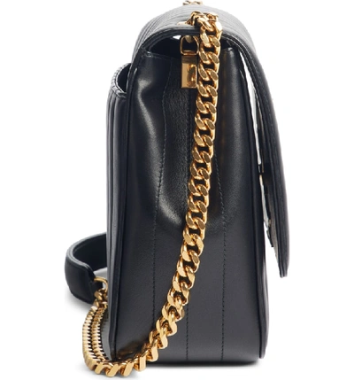 Shop Saint Laurent Large Vicky Leather Crossbody Bag - Black In Noir