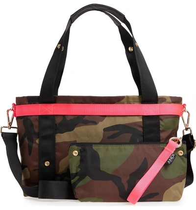 Shop Andi Small Convertible Tote In Woodland Camouflage/ Hot Pink