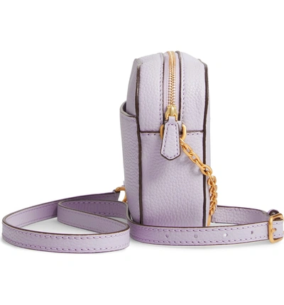 Shop Tory Burch Mcgraw Leather Camera Bag - Purple In Pale Violet