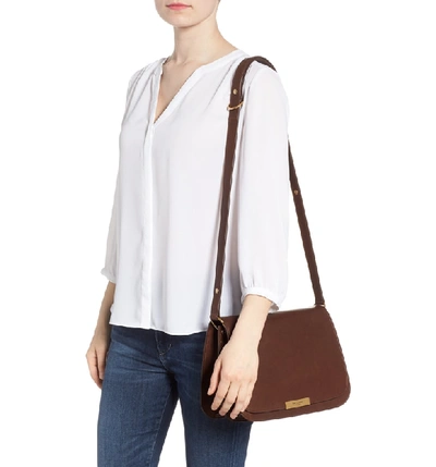 Shop Saint Laurent Amalia Leather Flap Shoulder Bag In New Corteccia