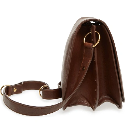 Shop Saint Laurent Amalia Leather Flap Shoulder Bag In New Corteccia