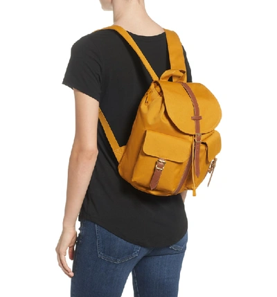 Shop Herschel Supply Co X-small Dawson Backpack - Yellow In Arrowwood