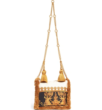 Shop Versace Pillow Talk Leopard Print Shoulder Bag - Metallic In Oro Multi