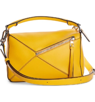 Shop Loewe Small Puzzle Shoulder Bag - Yellow In Yellow Mango