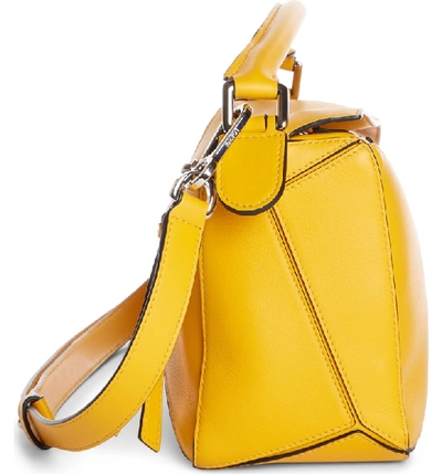 Shop Loewe Small Puzzle Shoulder Bag - Yellow In Yellow Mango