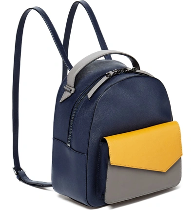 Shop Botkier Cobble Hill Calfskin Leather Backpack - Yellow In Golden Combo