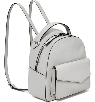 Shop Botkier Cobble Hill Calfskin Leather Backpack - Grey In Silver Grey