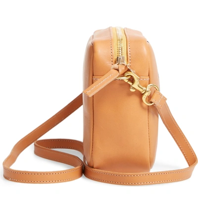 Shop Clare V Midi Sac Leather Crossbody Bag - Brown In Cuio Vachetta Stripe