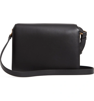 Shop Ferragamo Medium Classic Flap Leather Shoulder Bag In Black