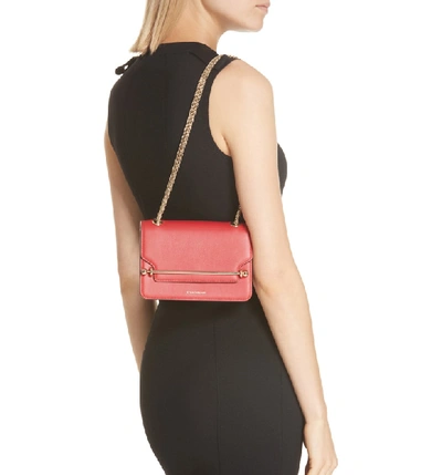 Shop Strathberry East/west Leather Crossbody Bag In Ruby
