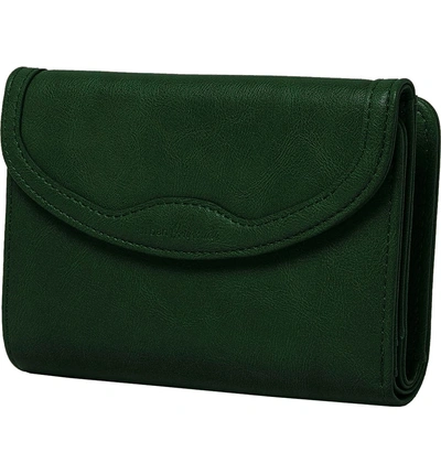 Shop Urban Originals Queen Bee Vegan Leather Wallet - Green In Army Green