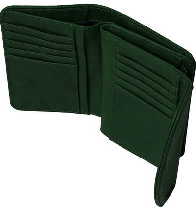 Shop Urban Originals Queen Bee Vegan Leather Wallet - Green In Army Green