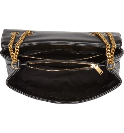 Shop Saint Laurent Medium Loulou Matelasse Calfskin Leather Shoulder Bag In Noir/ Gold