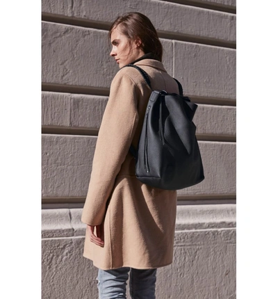 Shop Allsaints Kita Convertible Leather Backpack - Grey In Natural Grey