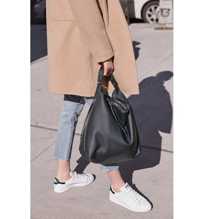 Shop Allsaints Kita Convertible Leather Backpack - Grey In Natural Grey