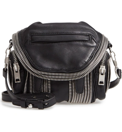 Shop Alexander Wang Micro Marti Leather Crossbody Bag - Black
