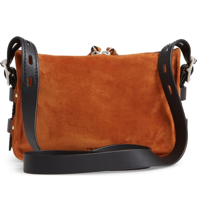 Shop Rag & Bone Small Field Leather Messenger Bag In Tan Suede