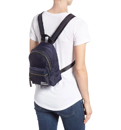Shop Marc Jacobs Mini Trek Nylon Backpack - Blue In Midnight Blue