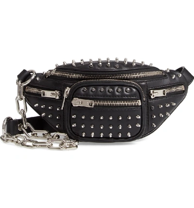 Shop Alexander Wang Attica Studded Lambskin Leather Fanny Pack - Black