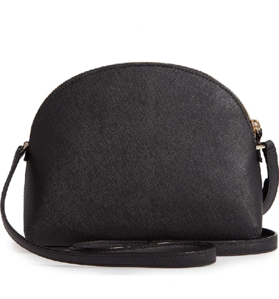 Shop Kate Spade Cameron Street Large Hilli Leather Crossbody Bag In Black
