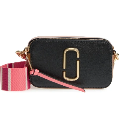 Shop Marc Jacobs Snapshot Crossbody Bag - None In Black/gazelle
