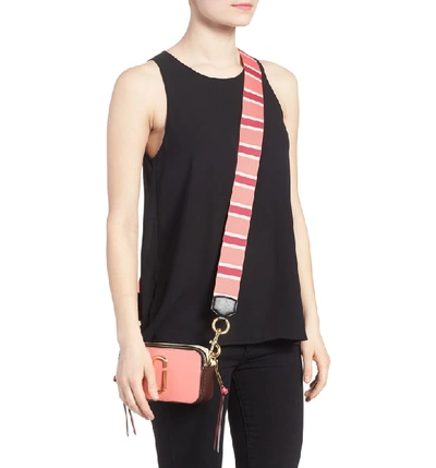 Shop Marc Jacobs Snapshot Crossbody Bag In Coral Multi