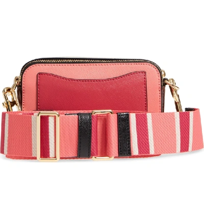 Shop Marc Jacobs Snapshot Crossbody Bag In Coral Multi