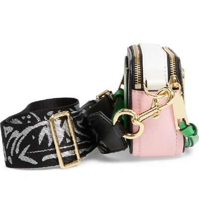 Shop Marc Jacobs Snapshot Crossbody Bag - Black In Black/ Baby Pink