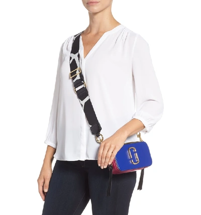 Shop Marc Jacobs Snapshot Crossbody Bag In Academy Blue Multi