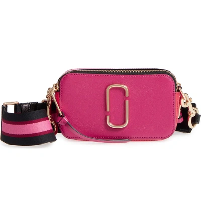 Shop Marc Jacobs Snapshot Crossbody Bag - Pink In Hibiscus Multi