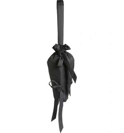 Shop Simone Rocha Bow Drawstring Bag - Black