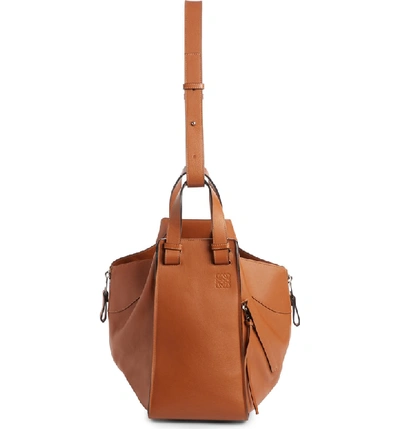 Shop Loewe Medium Hammock Calfskin Leather Shoulder Bag In Tan