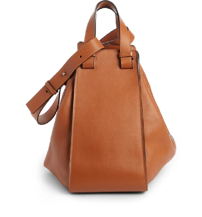 Shop Loewe Medium Hammock Calfskin Leather Shoulder Bag In Tan
