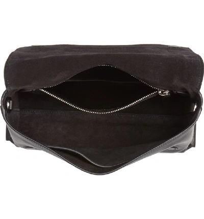 Shop Miu Miu Small Grace Calfskin Shoulder Bag - Black In Nero/ Bianco